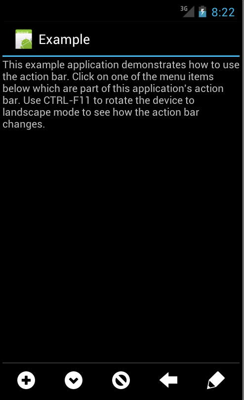 Action Bar Multipe MenuItems